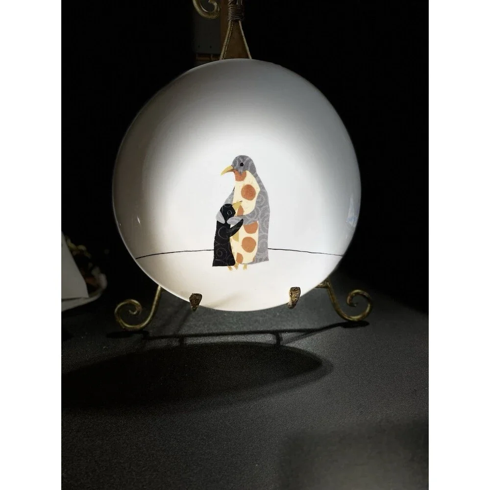 West Elm Penguin Dessert Plates Set of 4, 8.5